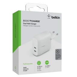 شارژر دیواری شارژ سریع بلکین مدل WCB006vfWH USB-C PD 3٫0