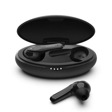 هدفون بی سیم بلکین (Belkin) مدل PAC002btBK-GR با امکان شارژ بی‌سیم