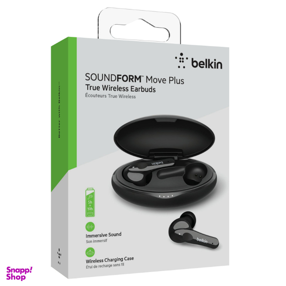 هدفون بی سیم بلکین (Belkin) مدل PAC002btBK-GR با امکان شارژ بی‌سیم