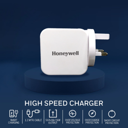 شارژر دیواری هانیول (Honeywell) مدل HC000017/CHG/WCH/WHT/5V/4٫8A/UK با کابل Micro USB