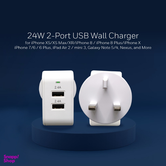 شارژر دیواری هانیول (Honeywell) مدل HC000017/CHG/WCH/WHT/5V/4٫8A/UK با کابل Micro USB