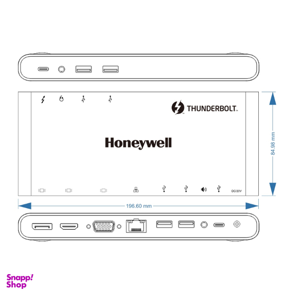 هاب داک استیشن 12 پورت هانیول (Honeywell) مدل HC0000012/LAP/CDK/TB3/UK