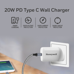 شارژر دیواری هانیول (Honeywell) مدل HC000025/CHG/PD/WHT/20W/UK