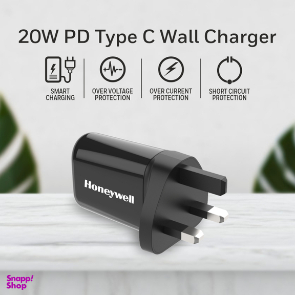 شارژر دیواری هانیول (Honeywell) مدل HC000024/CHG/PD/BLK/20W/UK