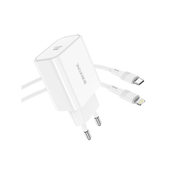 شارژر دیواری بروفون (Borofone) مدل BA57A PD 20W به همراه کابل تبدیل لایتنینگ