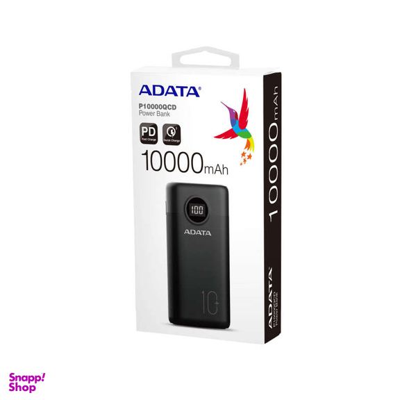 شارژر همراه ای دیتا (ADATA) مدل P10000QCD ظرفیت 10000 میلی آمپر ساعت
