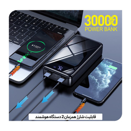 شارژر همراه بروفون (Borofone) مدل BJ8 ظرفیت 30000 میلی‌ آمپر ساعت