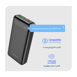 شارژر همراه بروفون (Borofone) مدل BJ19A 20WPD+QC3٫0 ظرفیت 20000 میلی‌ آمپر ساعت