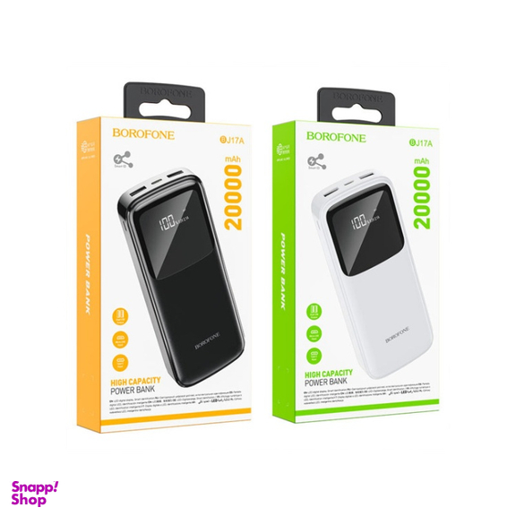 شارژر همراه بروفون (Borofone) مدل BJ17A ظرفیت 20000 میلی‌ آمپر ساعت