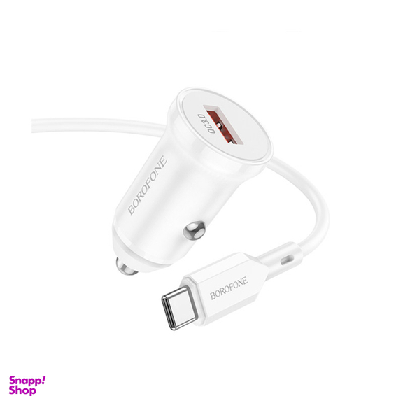 شارژر فندکی بروفون (Borofone) مدل BZ18 QC3٫0 18W به همراه کابل تبدیل USB-C