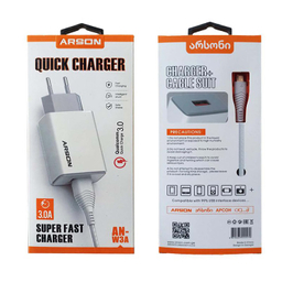 شارژر دیواری آرسون (Arson) مدل AN-W3A به همراه کابل Micro USB
