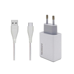 شارژر دیواری آرسون (Arson) مدل AN-W3A به همراه کابل تبدیل USB-C