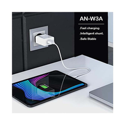 شارژر دیواری آرسون (Arson) مدل AN-W3A به همراه کابل تبدیل USB-C