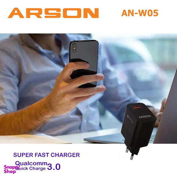 شارژر دیواری آرسون (Arson) مدل AN-W05 به همراه کابل تبدیل Lightning