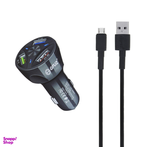 شارژر فندکی جیفوز (Gfuz) مدل CR-66 به همراه کابل Micro USB