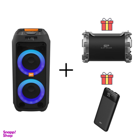 اسپیکر بلوتوثی سیلیکون پاور (Silicon Power) مدل BS91 به همراه هدیه (اسپیکر و پاوربانک سیلیکون پاور)