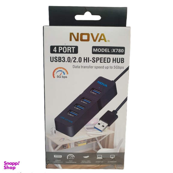 هاب چهار پورت USB3.0 نوا (Nova) مدل X780
