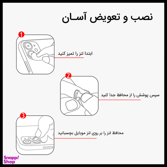 محافظ لنز دوربین یوسمز (Usams) مدل Metal مناسب گوشی اپل آیفون 11