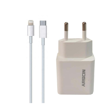 شارژر دیواری آرسون (Arson) مدل AN-W20W به همراه کابل لایتنینگ