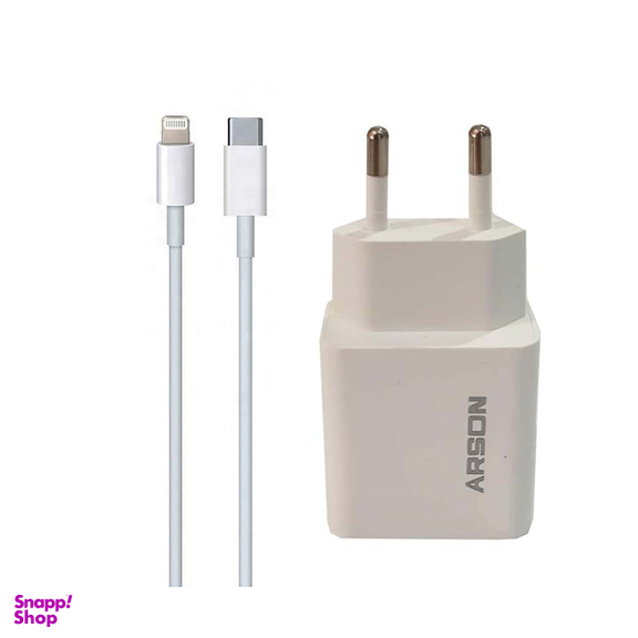 شارژر دیواری آرسون (Arson) مدل AN-W20W به همراه کابل لایتنینگ