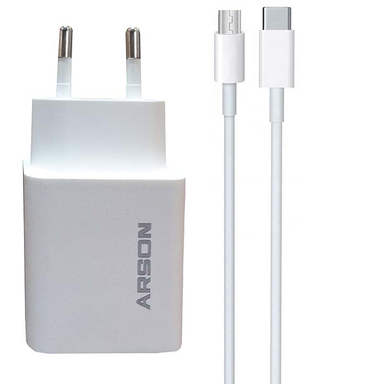 شارژر دیواری آرسون (Arson) مدل AN-W20W به همراه کابل تبدیل MicroUSB