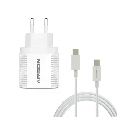 شارژر دیواری آرسون مدل AN-W02 به همراه کابل تبدیل USB-C