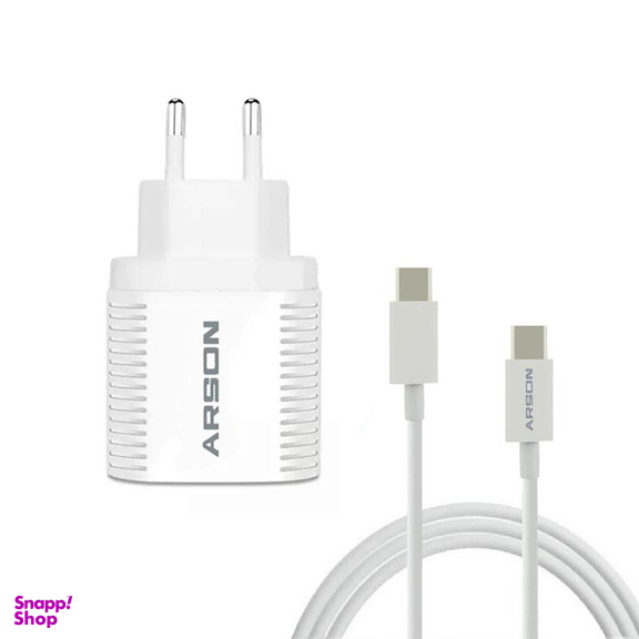 شارژر دیواری آرسون مدل AN-W02 به همراه کابل تبدیل USB-C