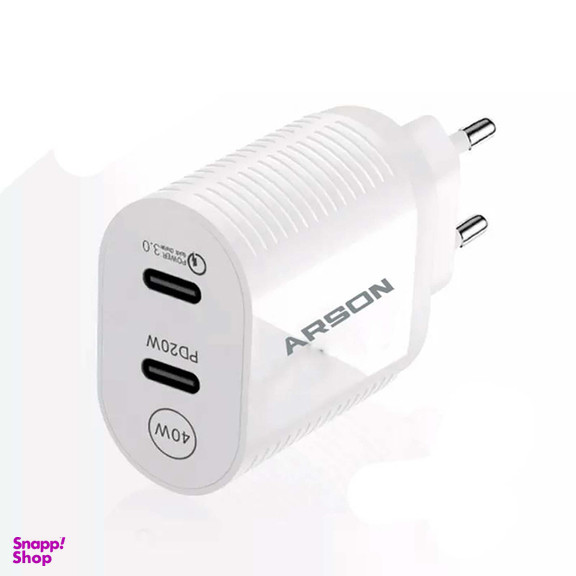 شارژر دیواری آرسون مدل AN-W02 به همراه کابل تبدیل USB-C