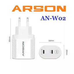شارژر دیواری آرسون مدل AN-W02 به همراه کابل تبدیل USB-C