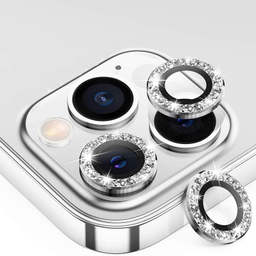 محافظ لنز دوربین مدل اکلیلی رینگی سفید مناسب برای گوشی موبایل اپل Iphone 13 Pro و 13 Pro Max