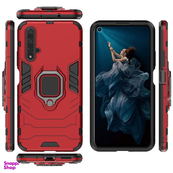 کاور ماموت (Mammoth) مدل M-GHB-BNDL مناسب موبایل هوآوی Nova 5T + محافظ صفحه نمایش و محافظ لنز و پایه نگهدارنده آهنربایی