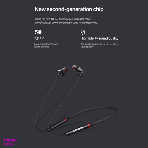 هدفون بی سیم لنوو (Lenovo) مدل He05X Magnetic Wireless Bluetooth Neckband