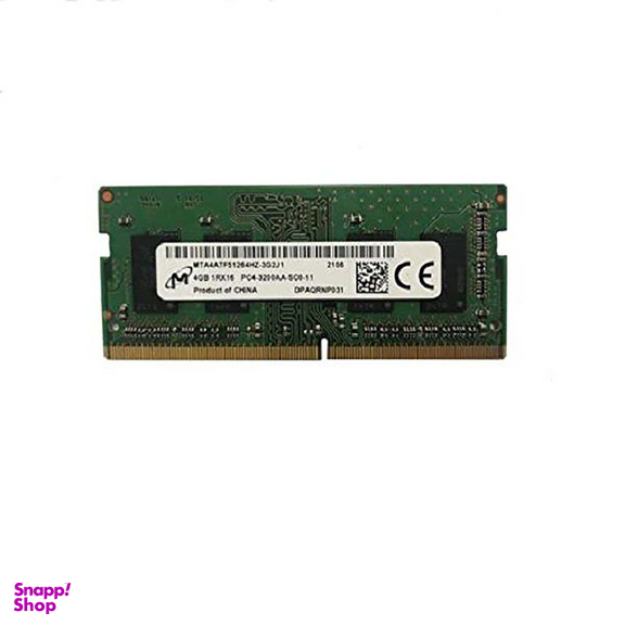 رم لپ تاپ میکرون (Micron) مدل DDR4 تک کاناله 3200 مگاهرتز CL22 ظرفیت 4 گیگابایت