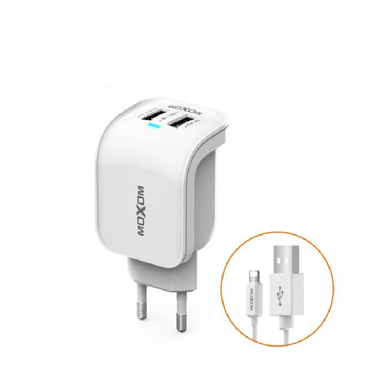 شارژر دیواری موکسوم (Moxom) مدل KH 25 به همراه کابل