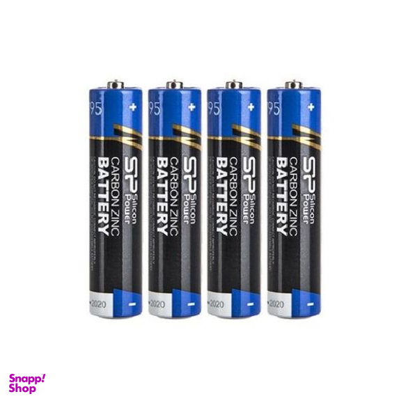 باتری نیم قلمی سیلیکون پاور (Silicon Power) مدل Carbon Zinc بسته 4 عددی