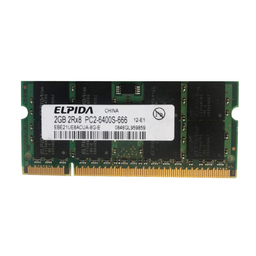 رم لپ تاپ DDR2 تک کاناله 800 مگاهرتز CL6 الپیدا (Elpida) مدل EBE21UE8ACUA-8G-E ظرفیت 2 گیگابایت