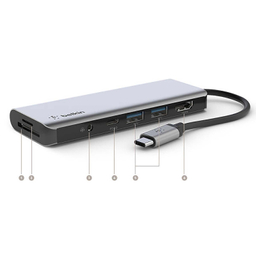 هاب هفت پورت USB-C بلکین مدل AVC009btSGY