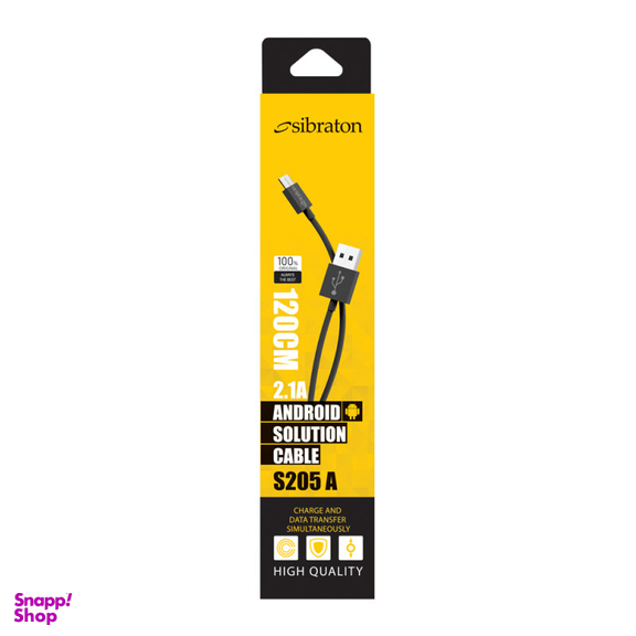 کابل تبدیل USB به microUSB سیبراتون (Sibraton) مدل S209A طول 1.2 متر