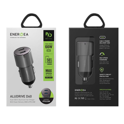 شارژر فندکی 66 وات انرجیا مدل Alu Drive D60 66W USB-C PD Car Charger