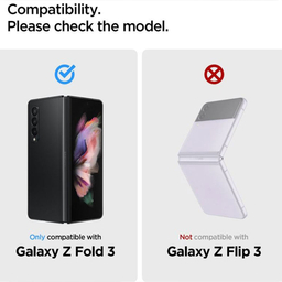 محافظ صفحه نمایش اسپیگن (Spigen) مدل GLAS.tR Glass Galaxy Z Fold 3 همراه با فیلم محافظ لولا
