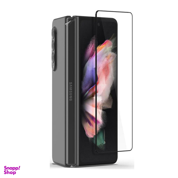 محافظ صفحه نمایش اسپیگن (Spigen) مدل GLAS.tR Glass Galaxy Z Fold 3 همراه با فیلم محافظ لولا