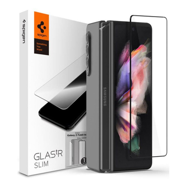 محافظ صفحه نمایش اسپیگن (Spigen) مدل GLAS.tR Glass Galaxy Z Fold 3 همراه با فیلم محافظ لولا