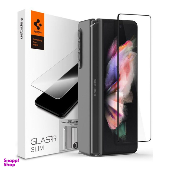 محافظ صفحه نمایش اسپیگن (Spigen) مدل GLAS.tR Glass Galaxy Z Fold 3 همراه با فیلم محافظ لولا
