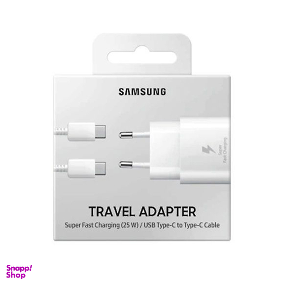 شارژر دیواری و کابل USB Type-C سامسونگ مدل EP-TA800 25W