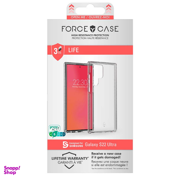 کاور گوشی موبایل فورس (Force) مدل FCLIFENGS22UT Life مناسب سامسونگ Galaxy S22 Ultra 5G