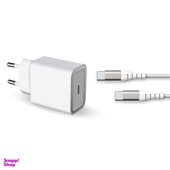 شارژر دیواری فورس (Force) مدل FPLICS25WCBLCCW USB-C PD با کابل USB-C 1٫2 متری