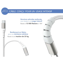 شارژر دیواری فورس (Force) مدل FPLICS25WCBLCCW USB-C PD با کابل USB-C 1٫2 متری