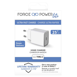 شارژر دیواری فورس (Force) مدل FPLICS1C25WPDW USB-C PD با ظرفیت 25 وات