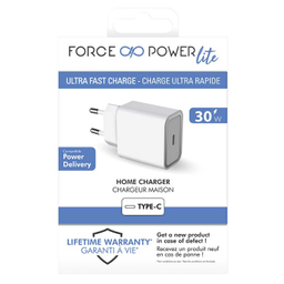 شارژر دیواری فورس مدل FPLICS1C30WPDW USB-C PD با ظرفیت 30 وات
