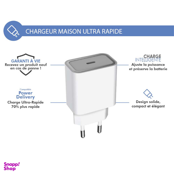 شارژر دیواری فورس مدل FPLICS1C30WPDW USB-C PD با ظرفیت 30 وات